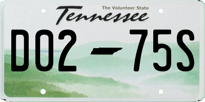 TN license plate D0275S