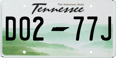 TN license plate D0277J