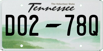 TN license plate D0278Q