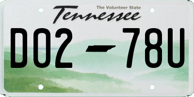 TN license plate D0278U
