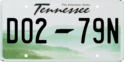 TN license plate D0279N