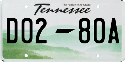 TN license plate D0280A