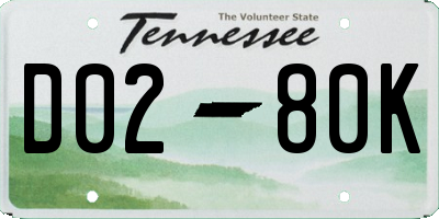 TN license plate D0280K