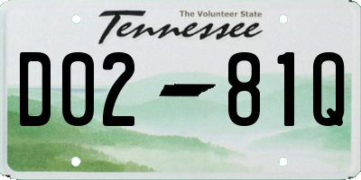 TN license plate D0281Q