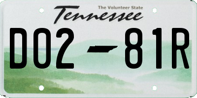 TN license plate D0281R