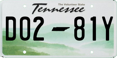 TN license plate D0281Y
