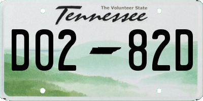 TN license plate D0282D