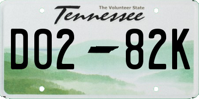 TN license plate D0282K