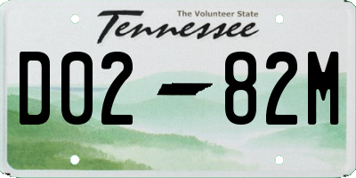 TN license plate D0282M