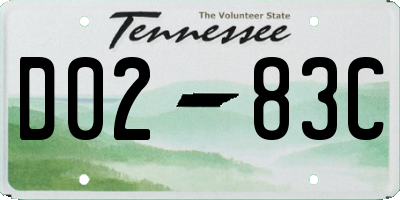 TN license plate D0283C