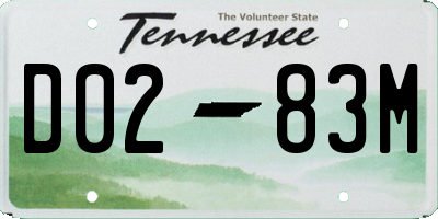 TN license plate D0283M