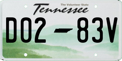 TN license plate D0283V