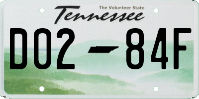 TN license plate D0284F