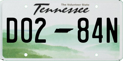 TN license plate D0284N