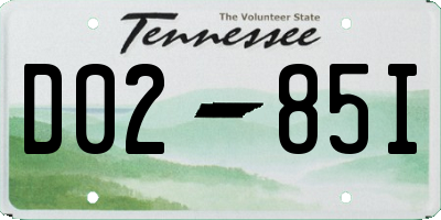 TN license plate D0285I