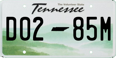 TN license plate D0285M