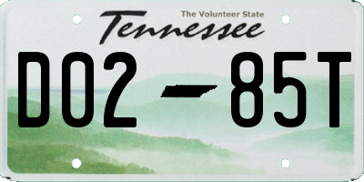 TN license plate D0285T