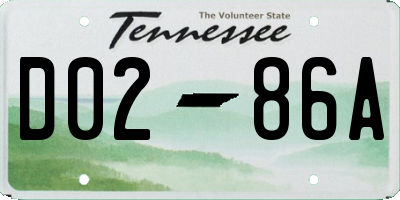 TN license plate D0286A