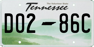 TN license plate D0286C