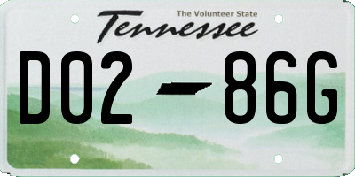 TN license plate D0286G