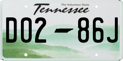 TN license plate D0286J