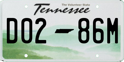 TN license plate D0286M