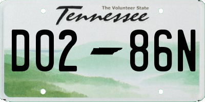 TN license plate D0286N