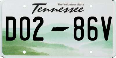 TN license plate D0286V