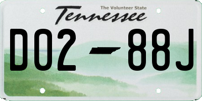 TN license plate D0288J