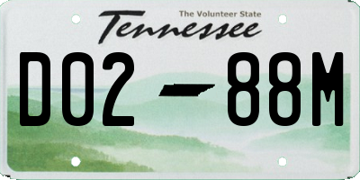 TN license plate D0288M