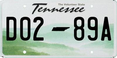 TN license plate D0289A