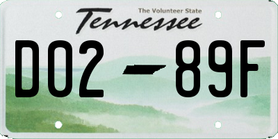 TN license plate D0289F