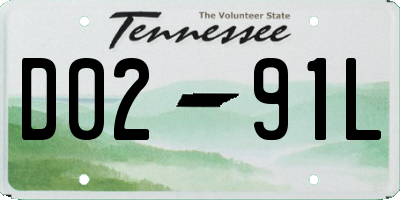 TN license plate D0291L