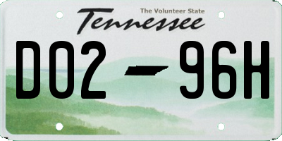 TN license plate D0296H