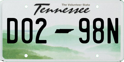 TN license plate D0298N