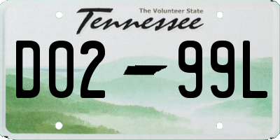 TN license plate D0299L
