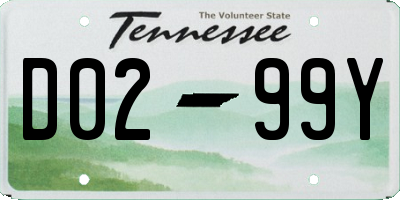 TN license plate D0299Y