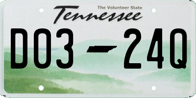 TN license plate D0324Q