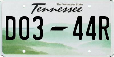 TN license plate D0344R