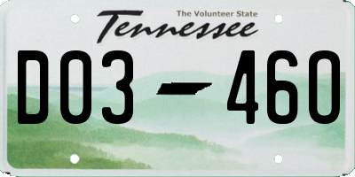 TN license plate D0346O