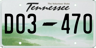 TN license plate D0347O