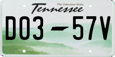 TN license plate D0357V