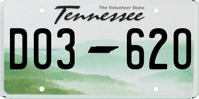 TN license plate D0362O