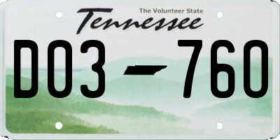 TN license plate D0376O