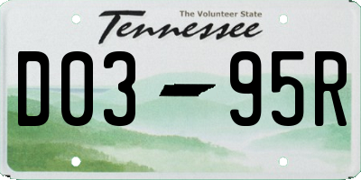 TN license plate D0395R