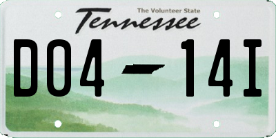 TN license plate D0414I