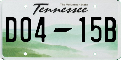 TN license plate D0415B