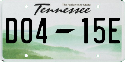 TN license plate D0415E