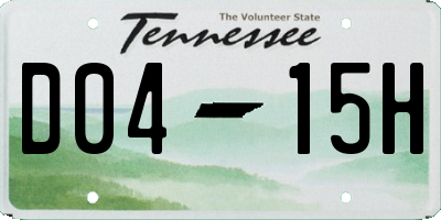 TN license plate D0415H