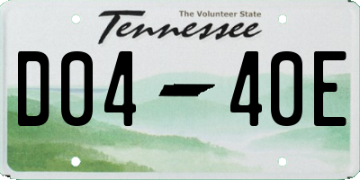 TN license plate D0440E